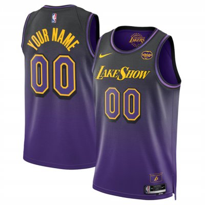 Men's Los Angeles Lakers Active Player Custom Purple 2024/25 City Edition Stitched Basketball Jersey