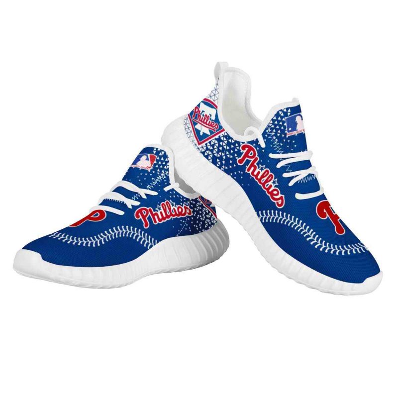 Women's Philadelphia Phillies Mesh Knit Sneakers/Shoes 001