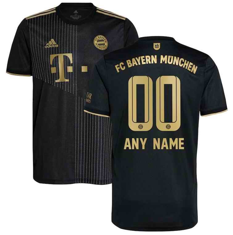 Men's Bayern Munich Custom 2021/22 Black Away Jersey