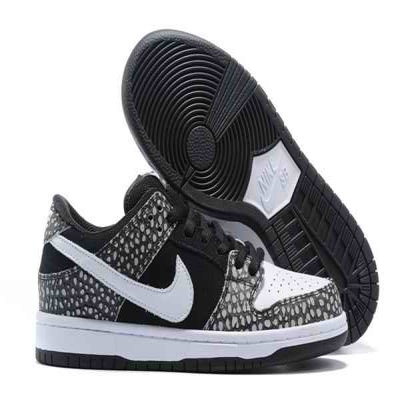 Men's Dunk Low SB Black/White Shoes 0196