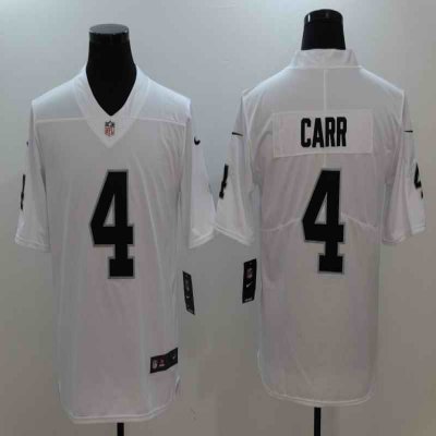 Men's Oakland Raiders #4 Derek Carr Nike White Vapor Untouchable Limited Stitched NFL Jersey