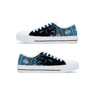 Women's Carolina Panthers Low Top Canvas Sneakers 001