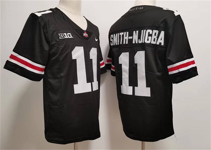 Men's Ohio State Buckeyes #11 Jaxon Smith-Njigba Black 2023 Limited Stitched Jersey