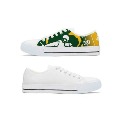 Men's Green Bay Packers Low Top Canvas Sneakers 002