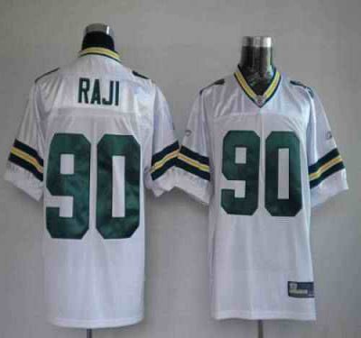 Packers #90 B.J.Raji White Stitched Youth NFL Jersey