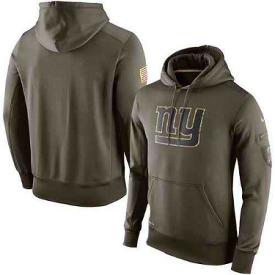 Men's New York Giants Nike Olive Salute To Service KO Performance Hoodie