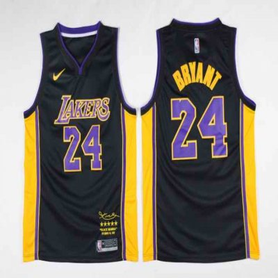 Men's Los Angeles Lakers #24 Kobe Bryant Black Stitched NBA Jersey