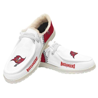 Women's Tampa Bay Buccaneers Loafers Lace Up Fuzzy Lined Shoes 002 (Pls check description for details)