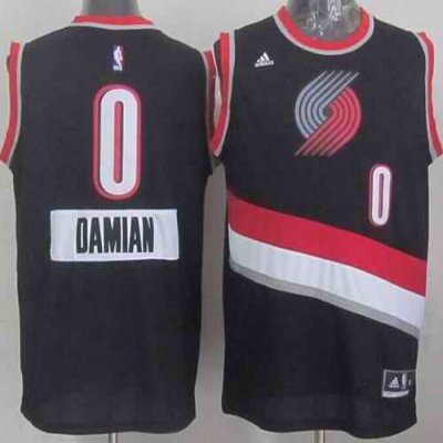 Blazers #0 Damian Lillard Black 2014-15 Christmas Day Stitched NBA Jersey