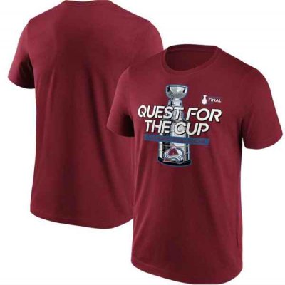 Men's Colorado Avalanche Burgundy 2022 Stanley Cup Champions Jersey T-Shirt