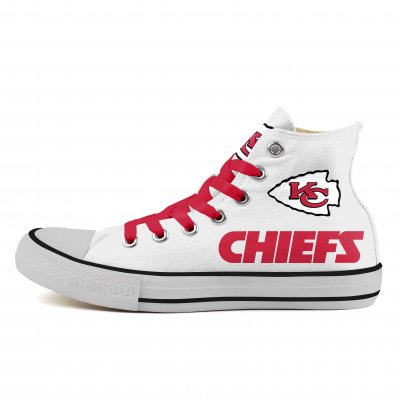 Women's NFL Kansas City Chiefs Repeat Print High Top Sneakers 005