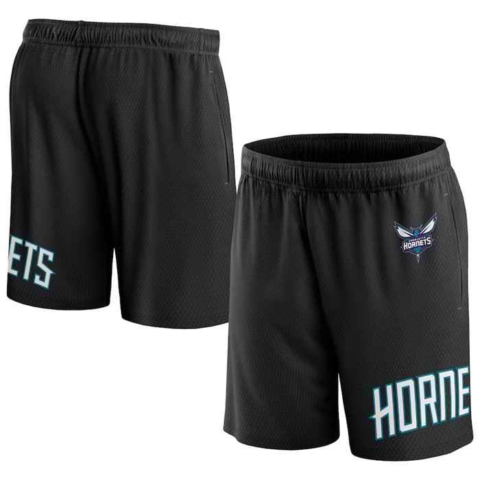 Men's Charlotte Hornets Black Free Throw Mesh Shorts