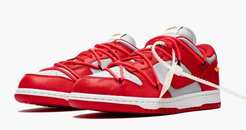 Men's Dunk Low x Off-White Red Shoes 054