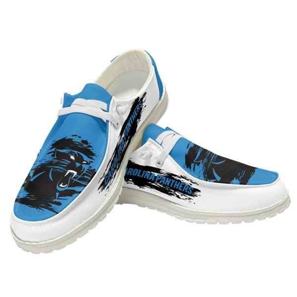 Men's Carolina Panthers Loafers Lace Up Shoes 002 (Pls check description for details)