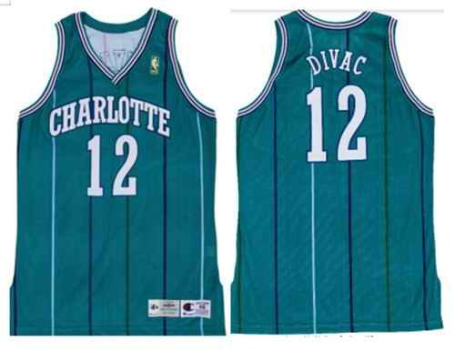 Men's New Orleans Hornets #12 Vlade Divac Light Blue Stitched Jersey