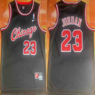 Men's Chicago Bulls #23 Michael Jordan Black Stitched Jersey