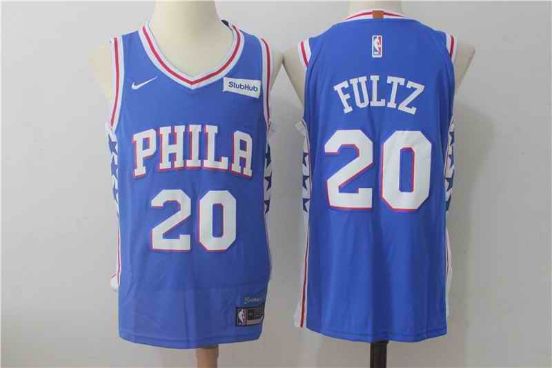 Men's Nike Philadelphia 76ers #20 Markelle Fultz Blue Stitched NBA Jersey