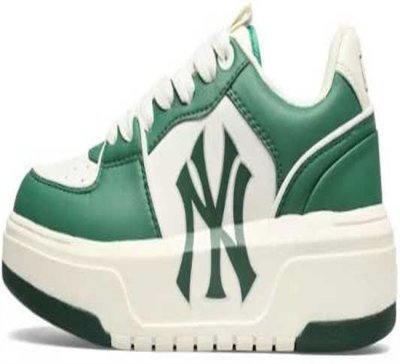 Women New York Yankees Chunky Liner Baseball Shoes/Sneakers White/Green 011