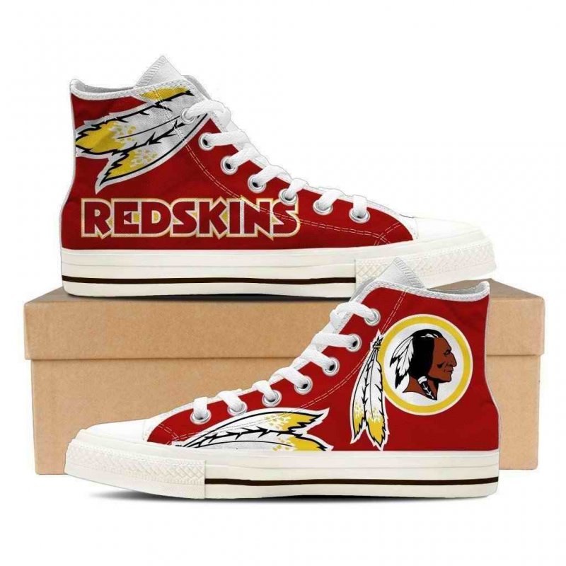 Women's NFL Washington Redskins Repeat Print High Top Sneakers 002