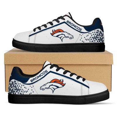 Men's Denver Broncos Low Top Leather Sneakers 001