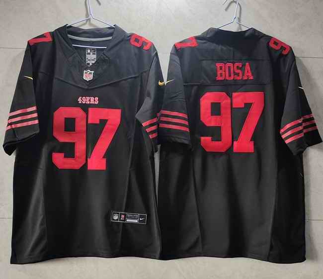 Men's San Francisco 49ers #97 Nick Bosa Black 2023 F.U.S.E. Vapor Untouchable Limited Stitched Football Jersey