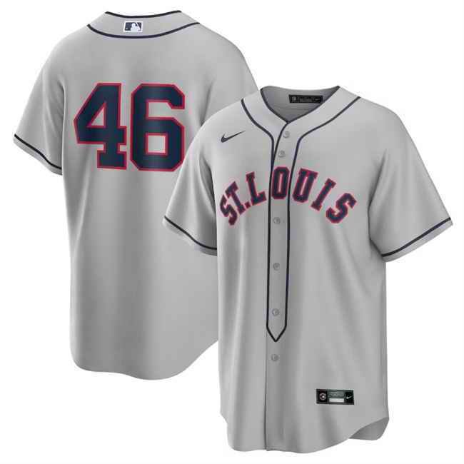 Men's St. Louis Cardinals #46 Paul Goldschmidt Grey 2024 Rickwood Classic Stitched Baseball Jersey