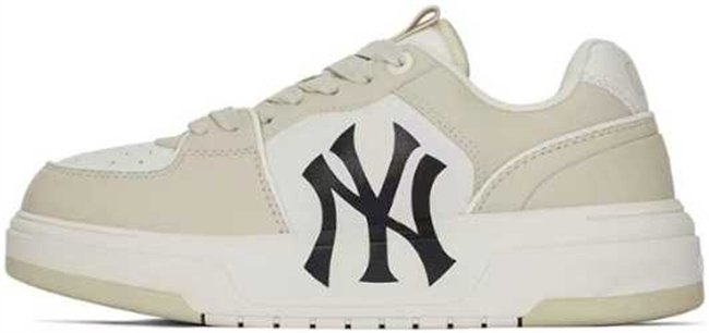 Women New York Yankees Chunky Liner Baseball Shoes/Sneakers Cream/White 009