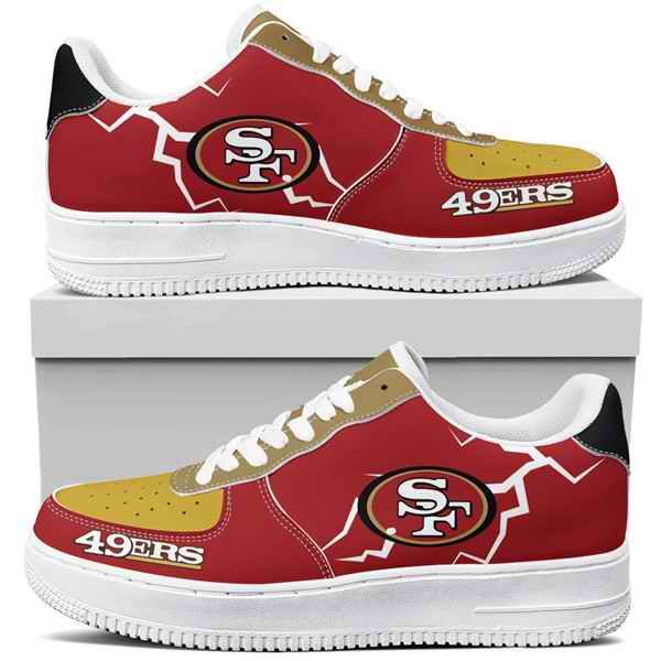 Women's San Francisco 49ers Air Force 1 Sneakers 001