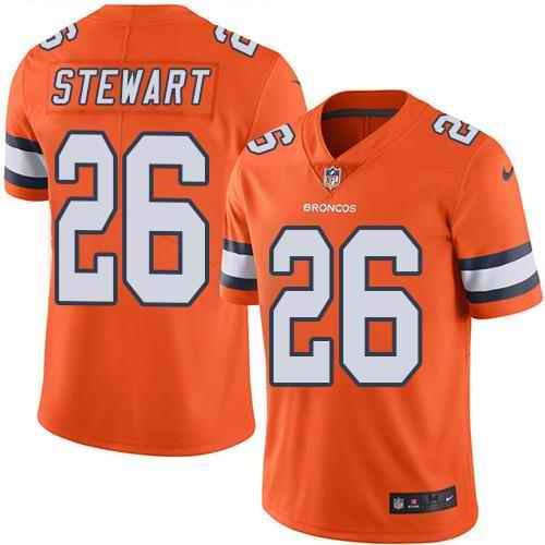 Nike Broncos #26 Darian Stewart Orange Men's Stitched NFL Limited Rush Jersey