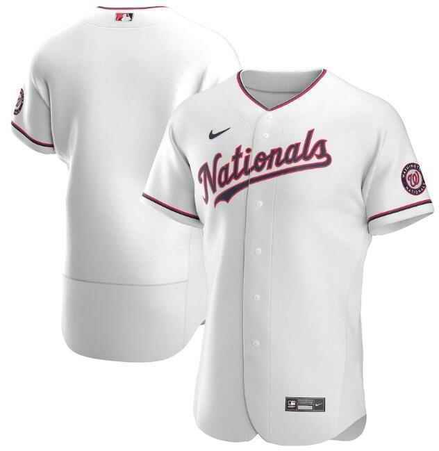 Men's Washington Nationals Blank 2020 New White Flex Base Stitched Jersey