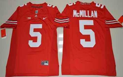 Buckeyes #5 Raekwon McMillan Red Stitched NCAA Jersey