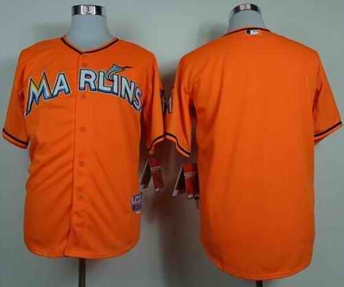 marlins Blank Orange Cool Base Stitched MLB Jersey