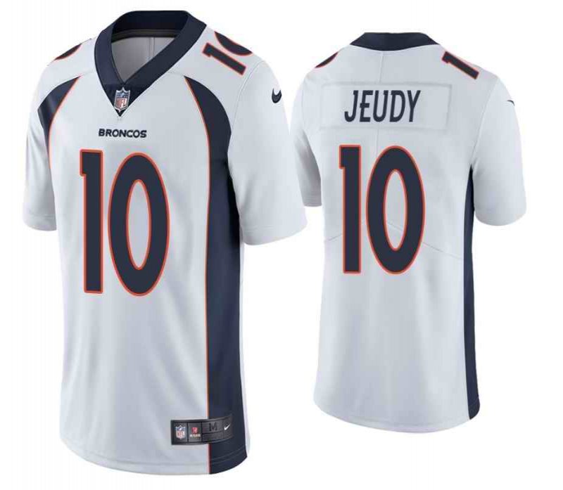 Men's Denver Broncos #10 Jerry Jeudy White 2019 Vapor Untouchable Stitched Jersey