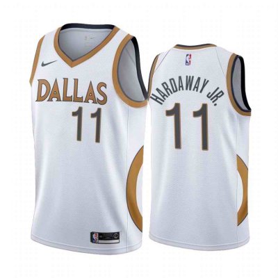 Men's Dallas Mavericks #11 Tim Hardaway Jr. 2020 White City Edition Stitched Jersey