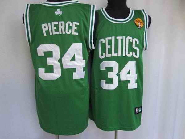 Celtics #34 Paul Pierce Stitched Green Final Patch NBA Jersey