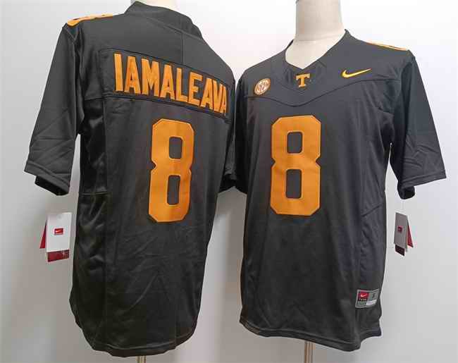 Men's Tennessee Volunteers #8 Nico Iamaleava Black F.U.S.E Stitched Jersey