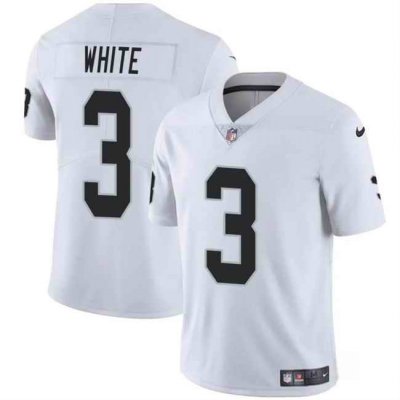 Men's Las Vegas Raiders #3 Zamir White White 2024 Vapor Stitched Football Jersey