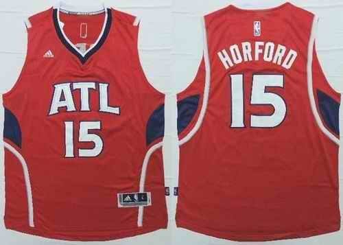 Revolution 30 Hawks #15 Al Horford Red Stitched NBA Jersey