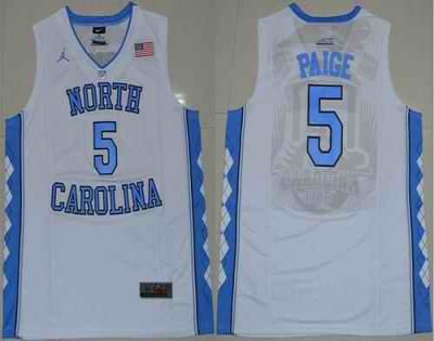 North Carolina #5 Marcus Paige White Basketball Stitched NCAA Jersey