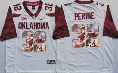 Sooners #32 Samaje Perine White Player Fashion Stitched NCAA Jersey