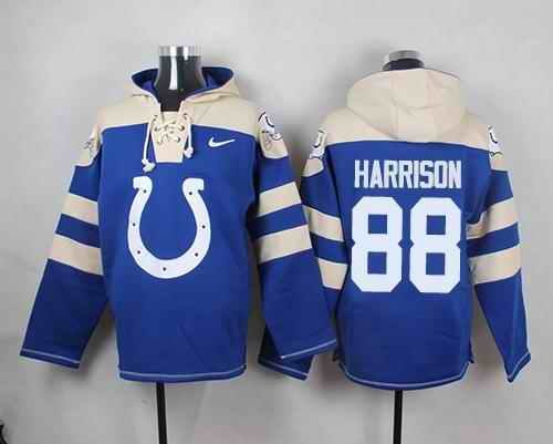 Nike Colts #88 Marvin Harrison Royal Blue Player Pullover NFL Hoodie