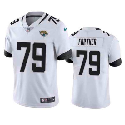 Men's Jacksonville Jaguars #79 Luke Fortner White Vapor Untouchable Limited Stitched Jersey