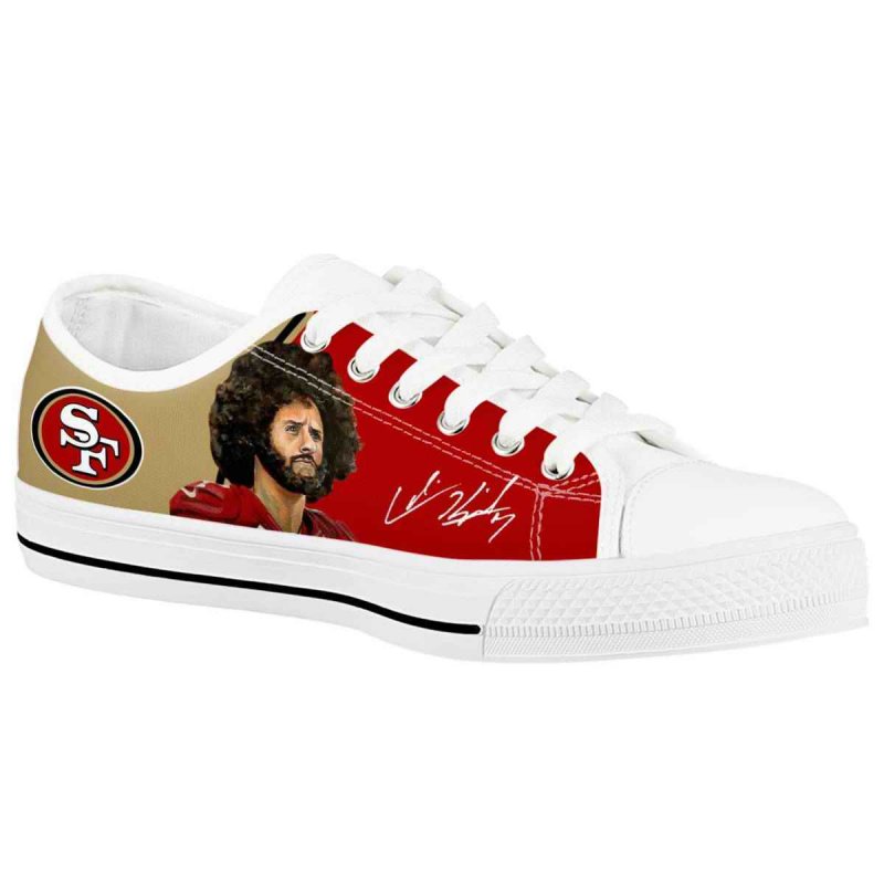 Women's San Francisco 49ers Low Top Canvas Sneakers 003