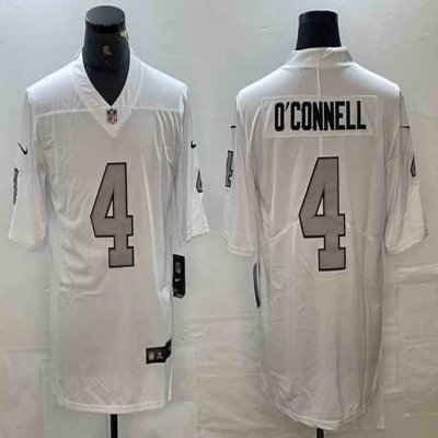 Men's Las Vegas Raiders #4 Aidan O'Connell White Vapor Untouchable Stitched Football Jersey