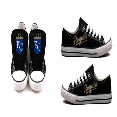 Women's Kansas City Royals Repeat Print Low Top Sneakers 001