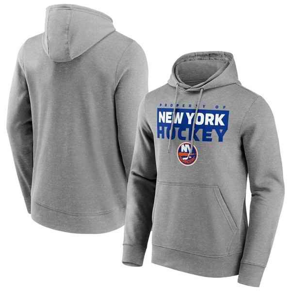 Men's New York Islanders Grey Gain Ground Hoodie