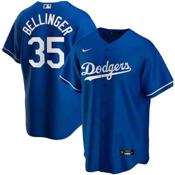 Men's Los Angeles Dodgers #35 Cody Bellinger Majestic Royal Cool Base Stitched MLB Jersey