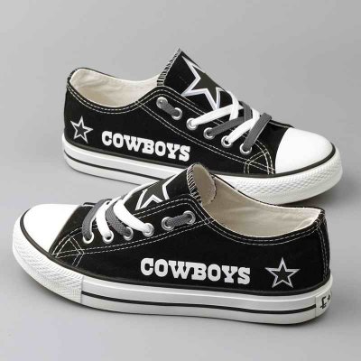 Women's NFL Dalls Cowboys Repeat Print Low Top Sneakers 001