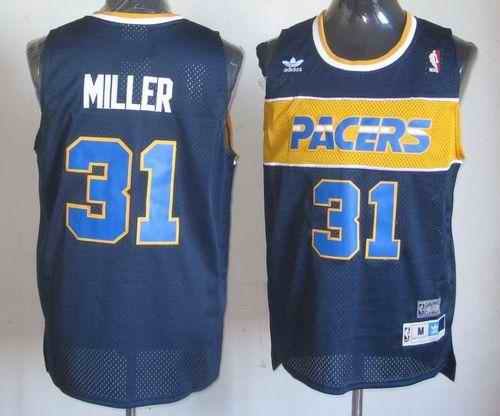 Mitchell and Ness Pacers #31 Reggie Miller Blue Stitched NBA Jersey