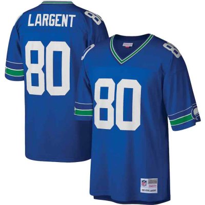 Men's Seattle Seahawks Customized Royal Mitchell & Ness Stitched Football Jersey